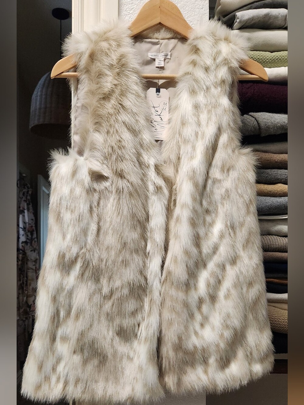Nordstrom Faux Fur Vest NWT Size XS